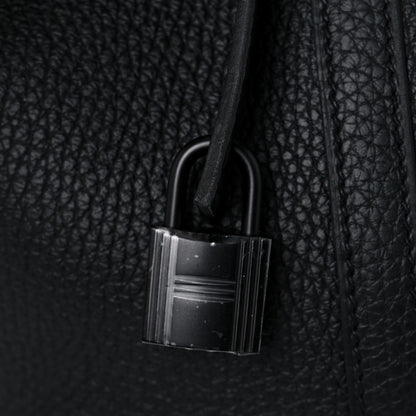 Hermes Taurillon Clemence Monochrome Picotin Lock 22 MM Black 11 of 12