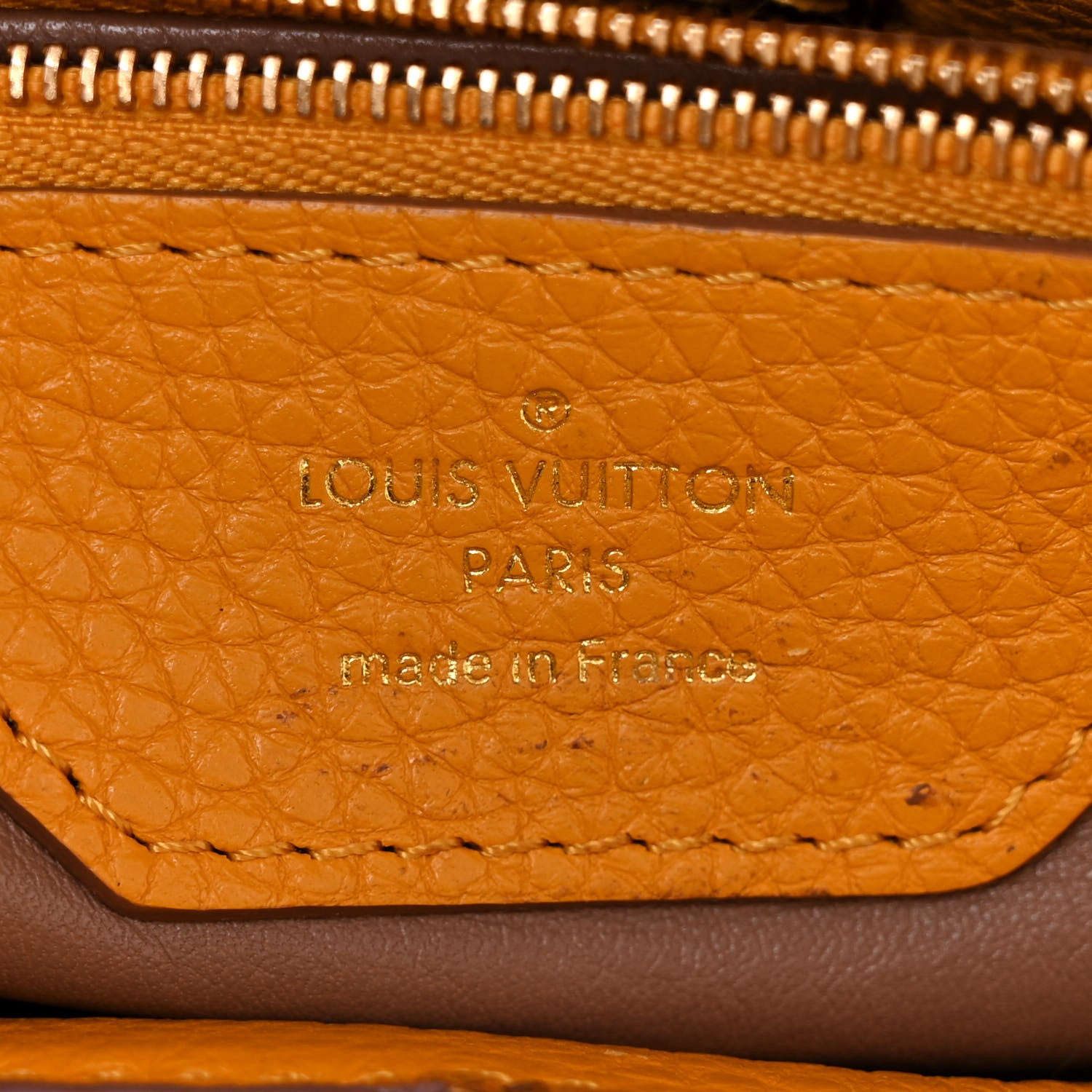 Louis Vuitton Taurillon Capucines MM Tournesol 6 of 9