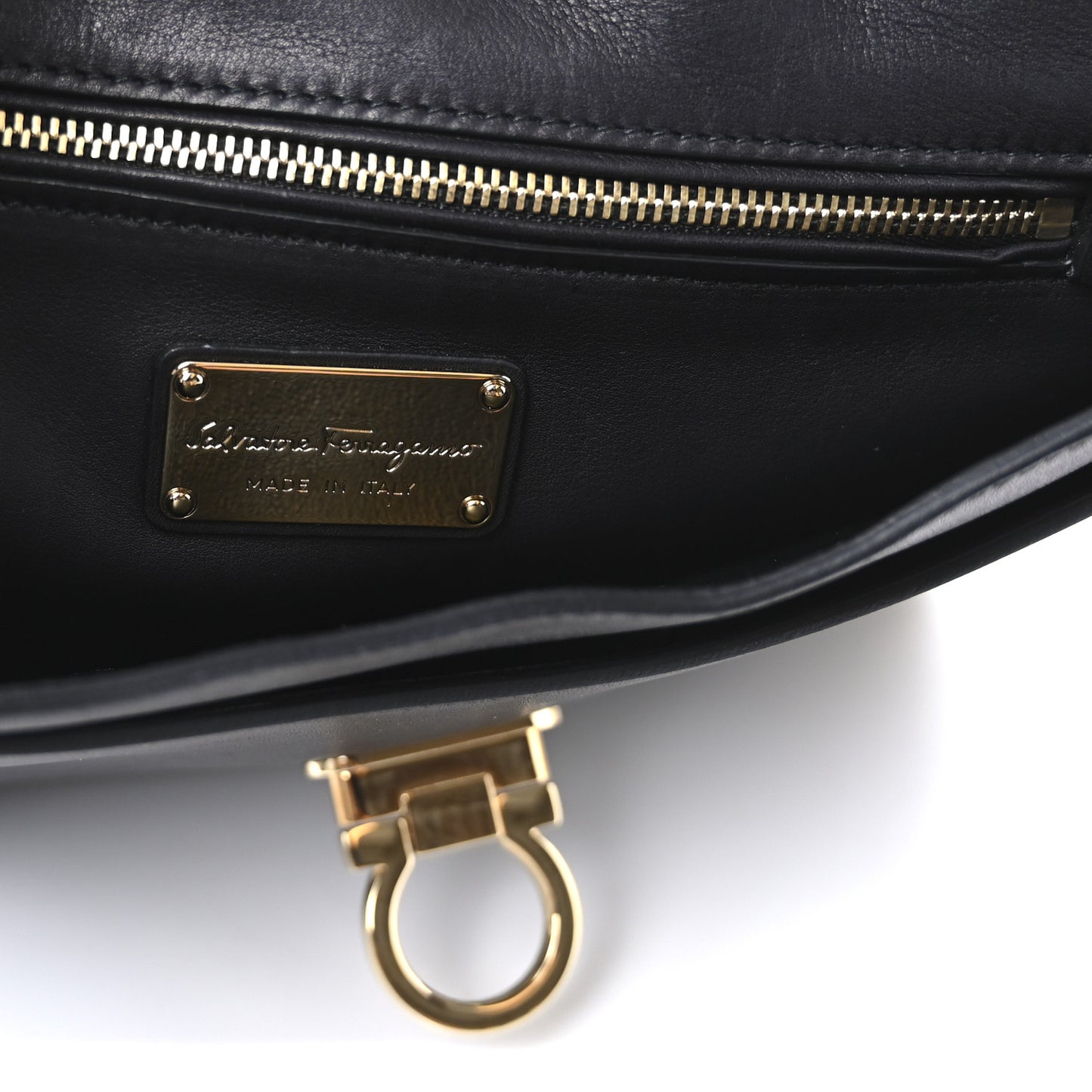 Calfskin Suzanna Gancini Satchel  Black