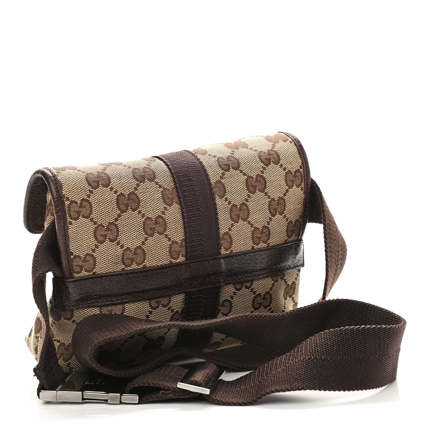 Gucci Monogram Waist Pouch Bag Dark Brown 3 of 10