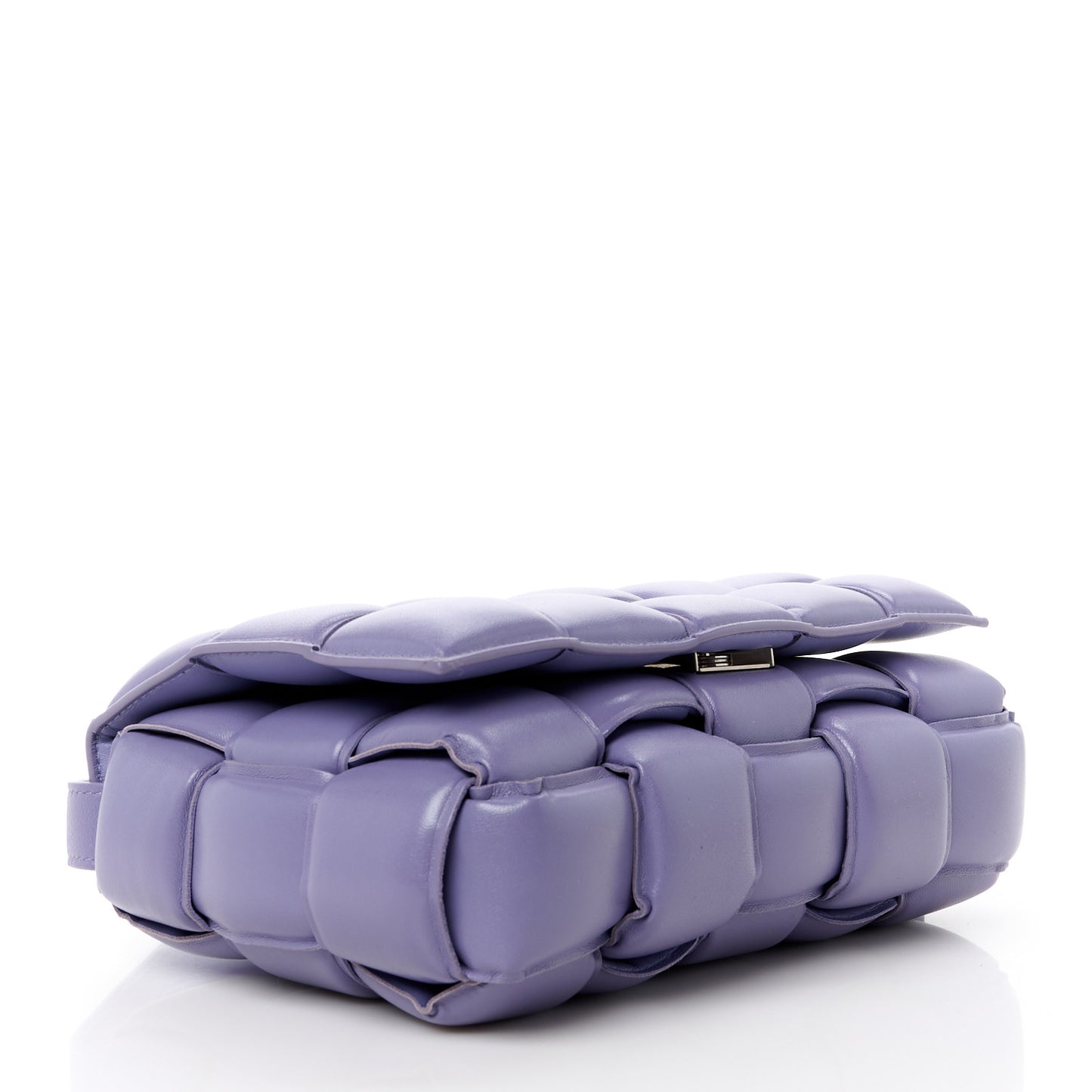 Nappa Maxi Intreccio Padded Cassette Crossbody Bag Lavender