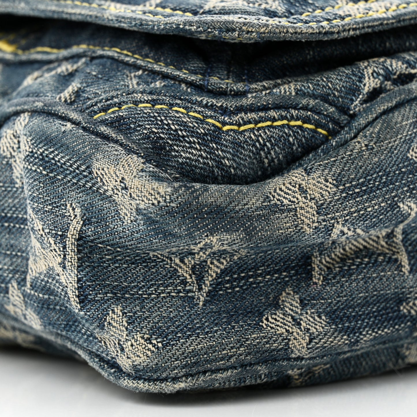 Monogram Denim Bum Bag Blue