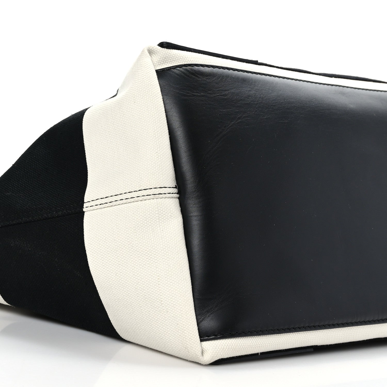 Balenciaga Canvas Striped M NavyCabas Black White 8 of 9