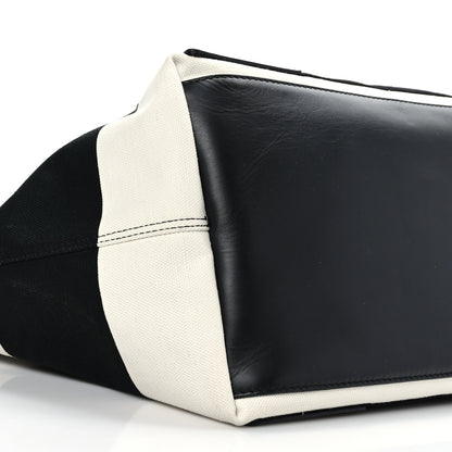 Balenciaga Canvas Striped M NavyCabas Black White 8 of 9