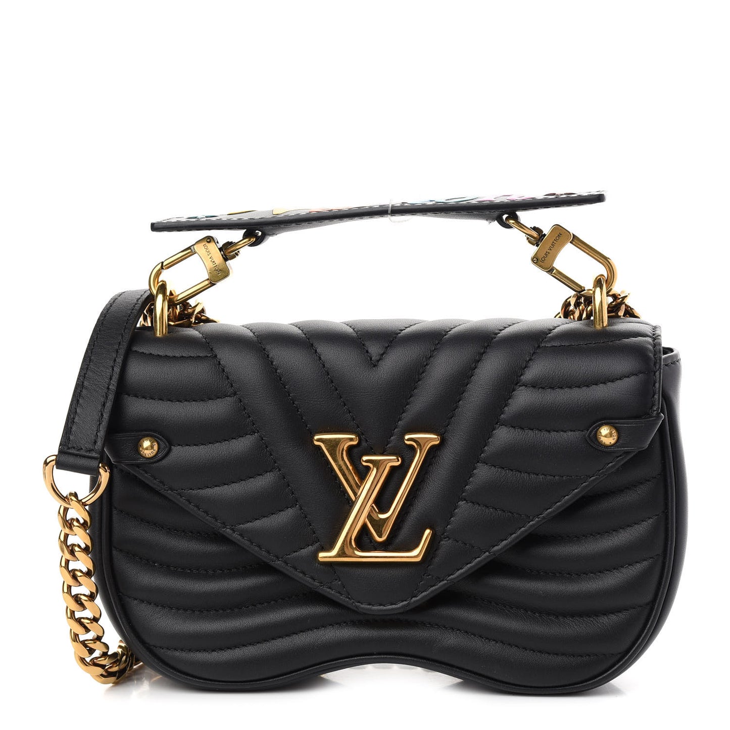 Calfskin New Wave Chain PM Black