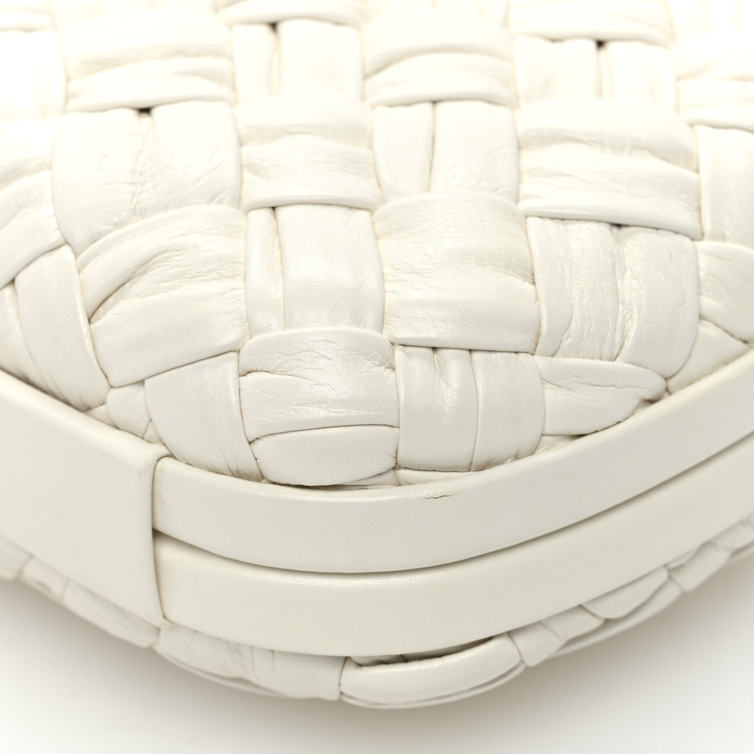 Bottega Veneta Foulard Intrecciato Minaudiere Knot Clutch Bone 8 of 8