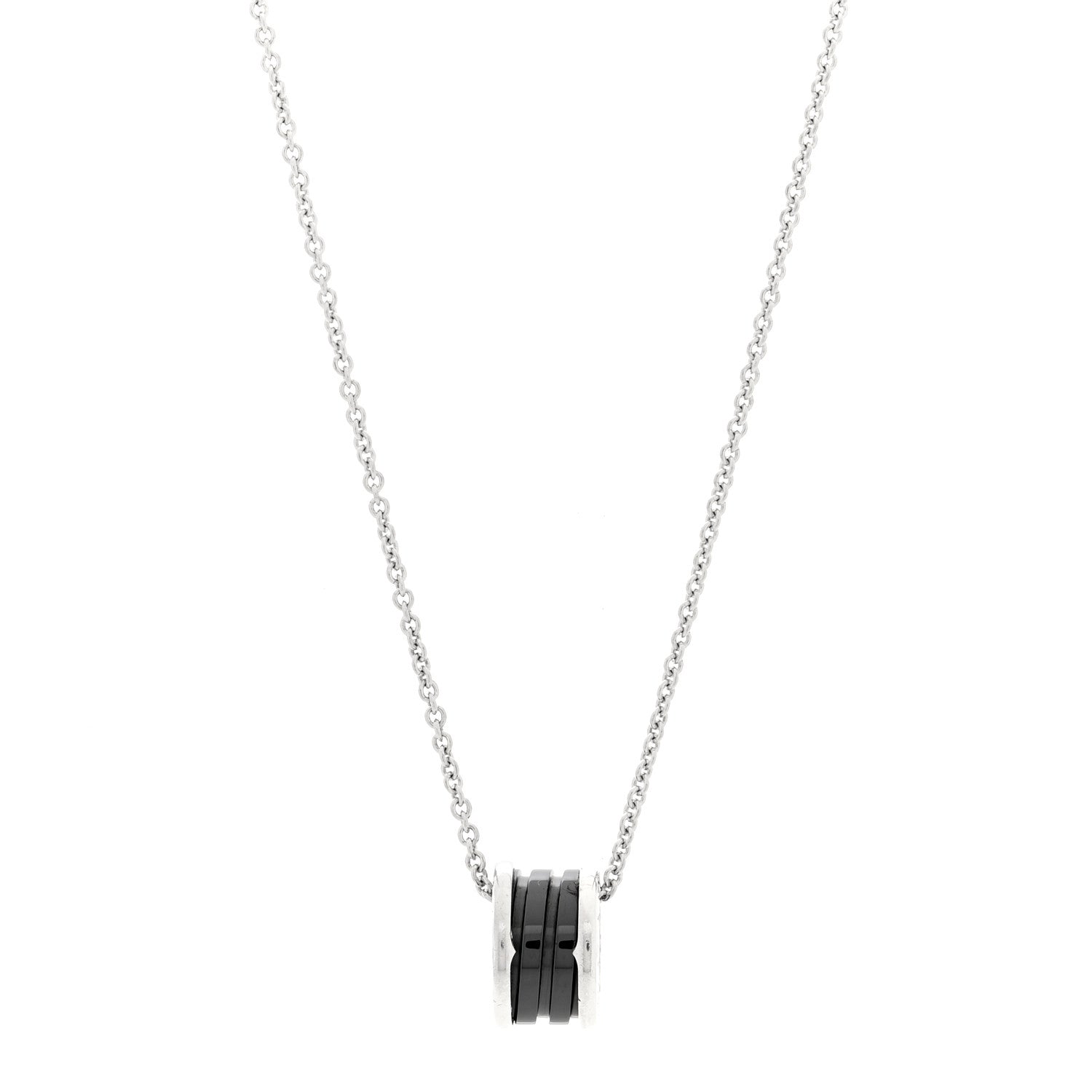 Bulgari Sterling Silver Ceramic Save The Children Pendant Necklace 1 of 5