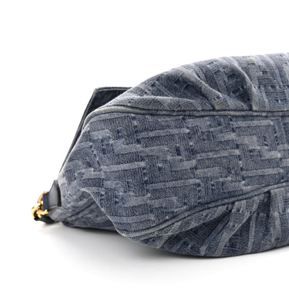 Fendi Denim Zucca Mia Shoulder Flap Blue 8 of 9