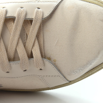 Saint Laurent Distressed Canvas Court Classic Sneakers 41 Panna 5 of 5