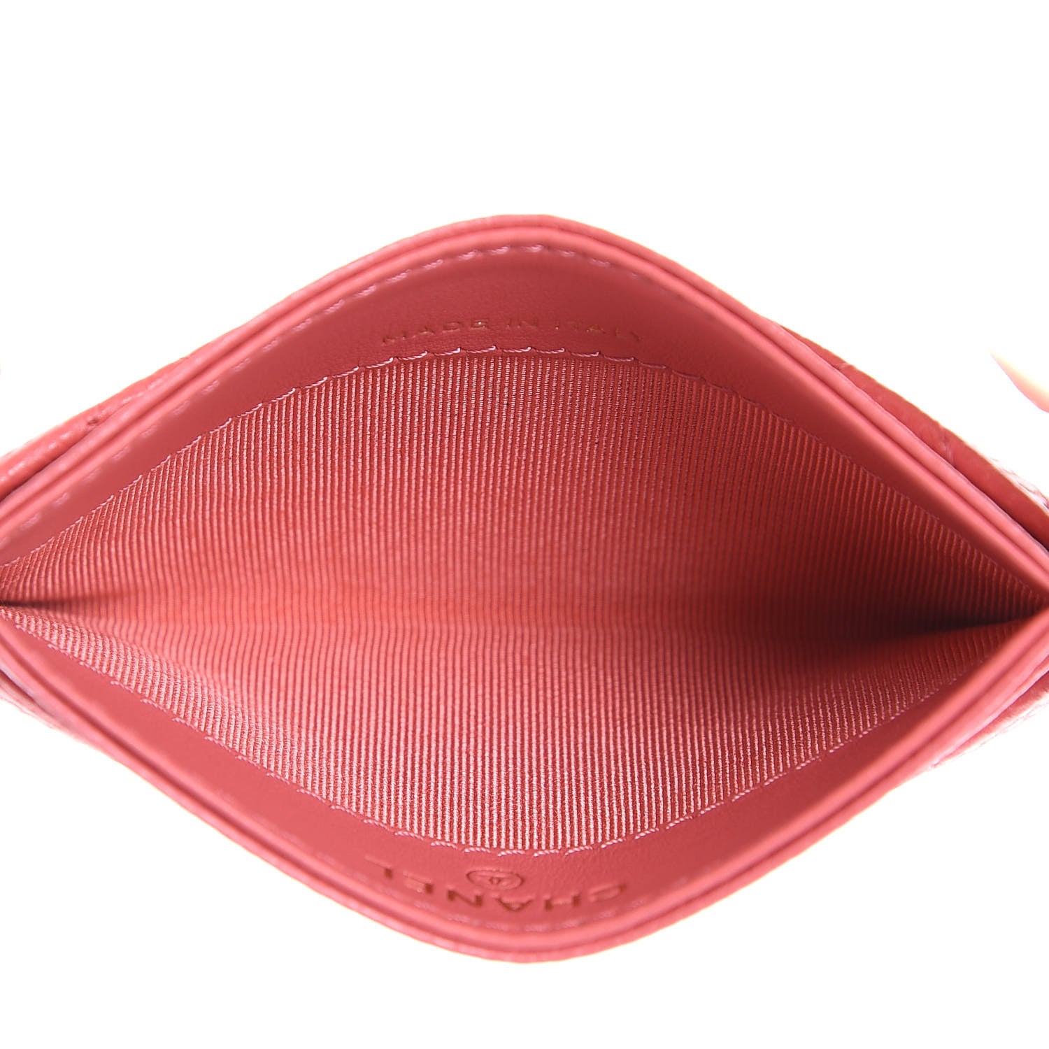 Chanel Metallic Caviar Quilted Card Holder Pink 5 of 9