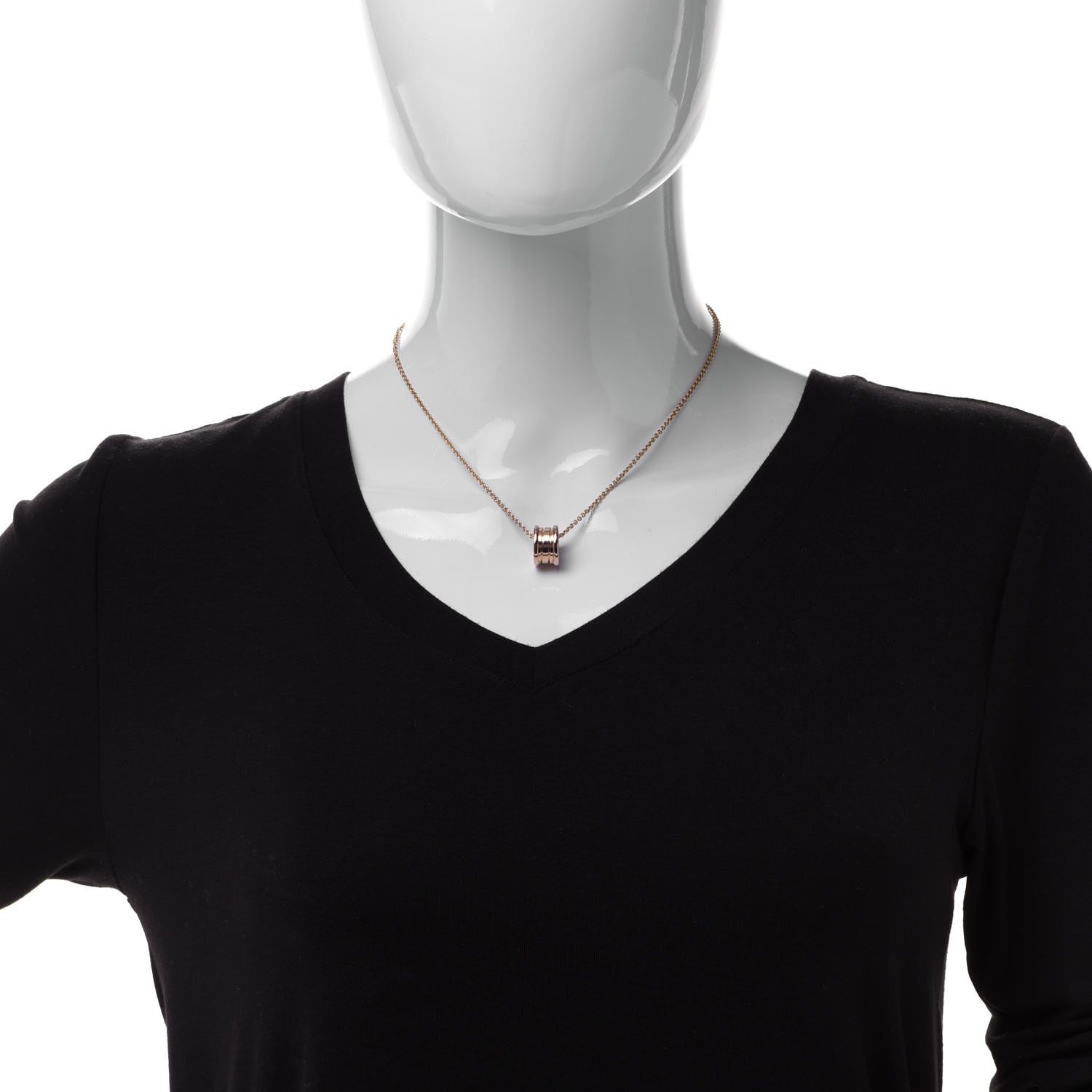 Bulgari 18K Yellow Gold B.Zero1 Pendant Necklace 2 of 8