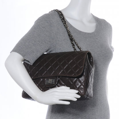 Chanel Lambskin Hybrid Reissue Jumbo Flap Dark Brown 2 of 8