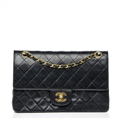 Chanel Lambskin Quilted Medium Double Flap Black 1 of 9