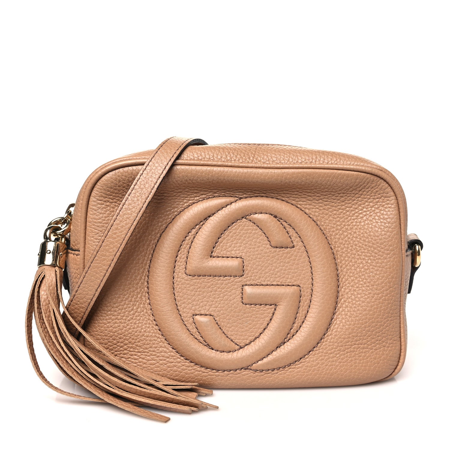 Gucci Pebbled Calfskin Small Soho Disco Bag Rose Beige 1 of 13