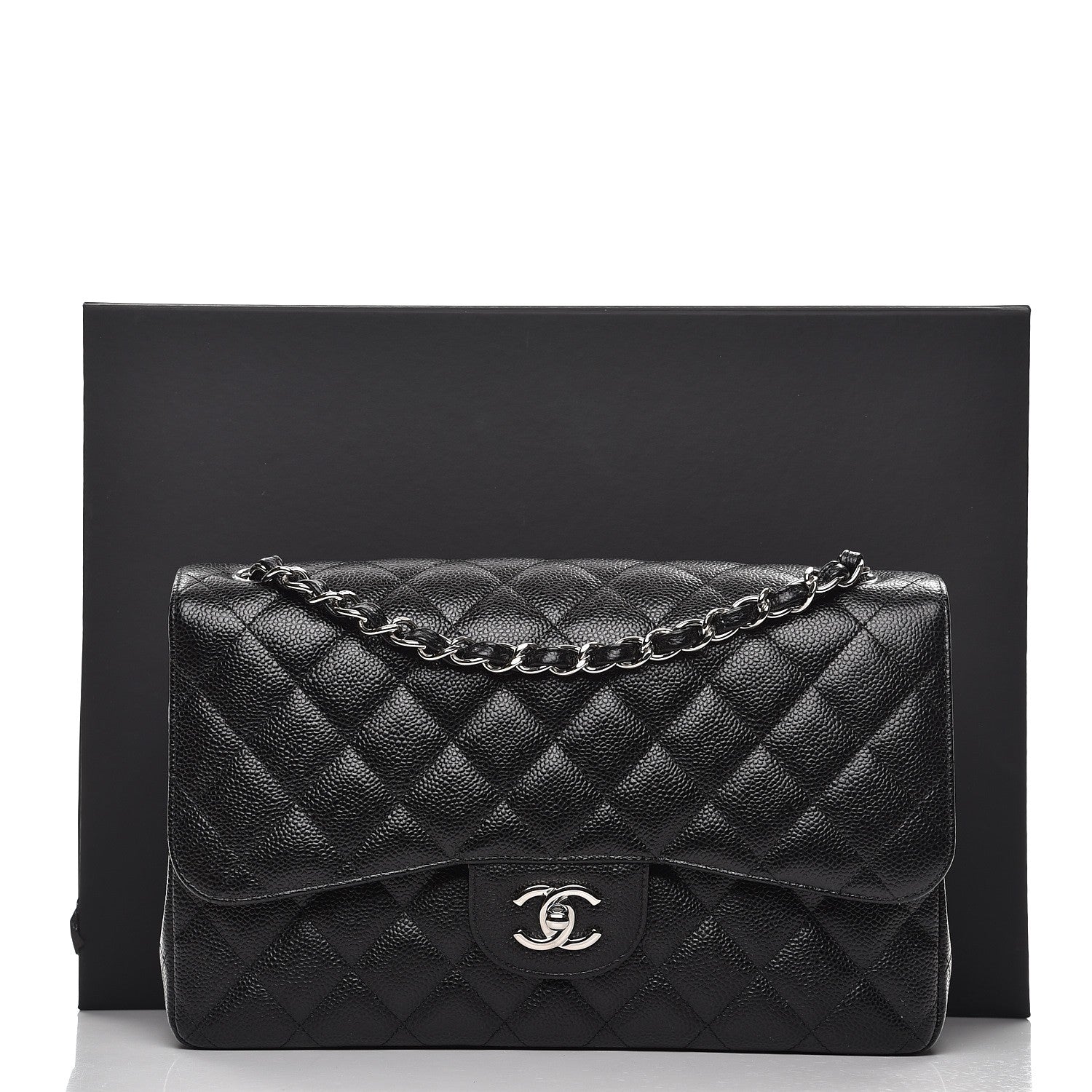 Chanel Caviar Quilted Jumbo Double Flap Black 9 of 9