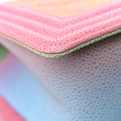 Chanel Caviar Quilted Medium Cuba Rainbow Boy Flap Multicolor 8 of 12