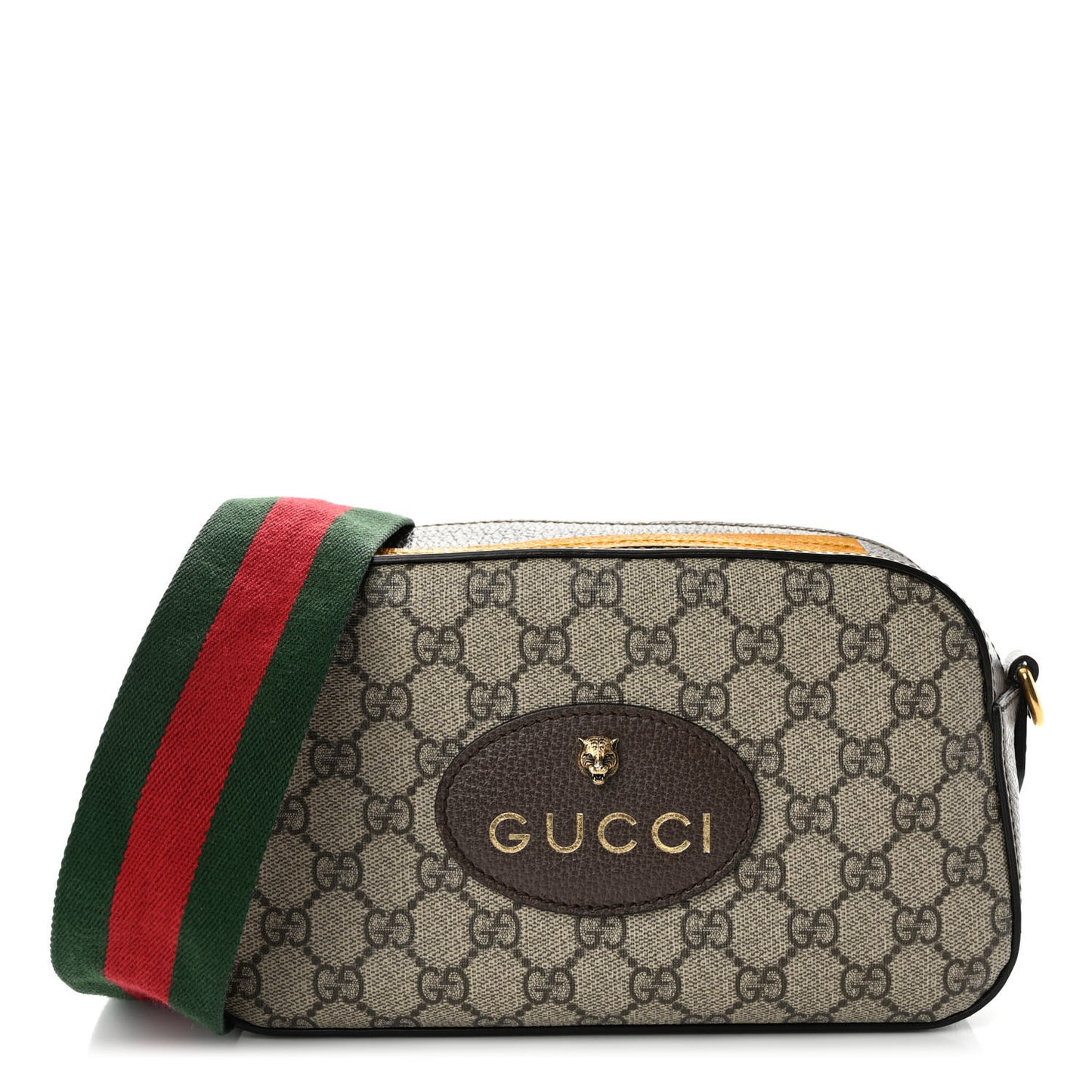 GG Supreme Monogram Web Neo Vintage Shoulder Bag Beige New Acero Crop
