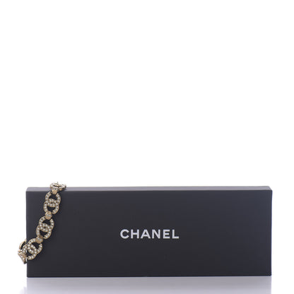 Chanel Crystal CC Bracelet Gold 6 of 6