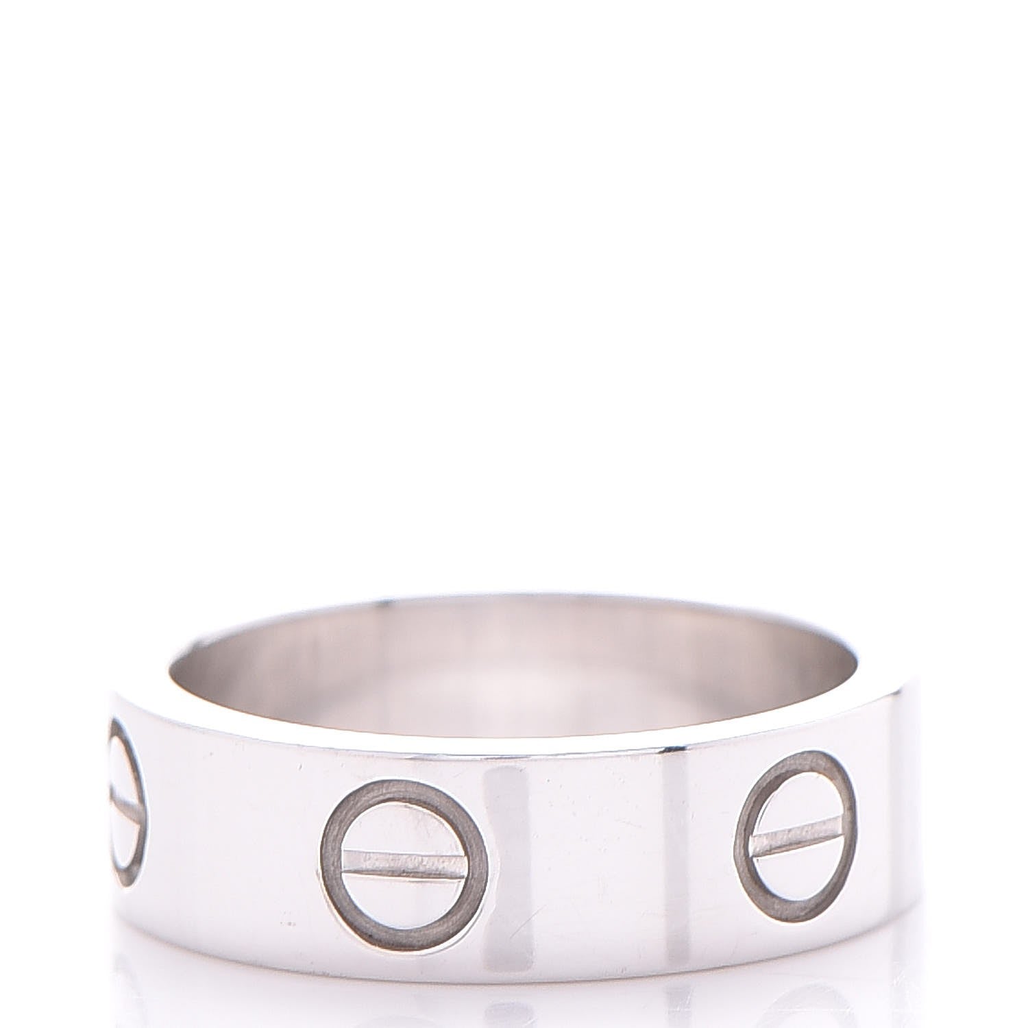 Cartier 18K White Gold 5.5mm LOVE Ring 50 5.25 3 of 5