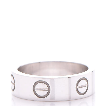 Cartier 18K White Gold 5.5mm LOVE Ring 50 5.25 3 of 5