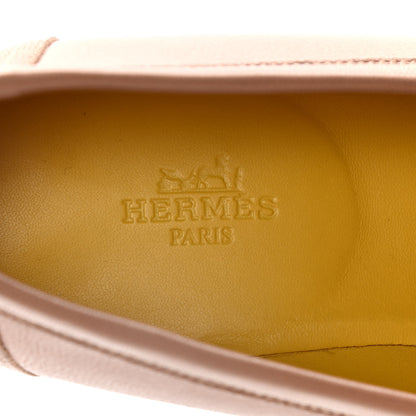 Hermes Goatskin Womens Royal Loafers 38.5 Bois De Santal 9 of 13