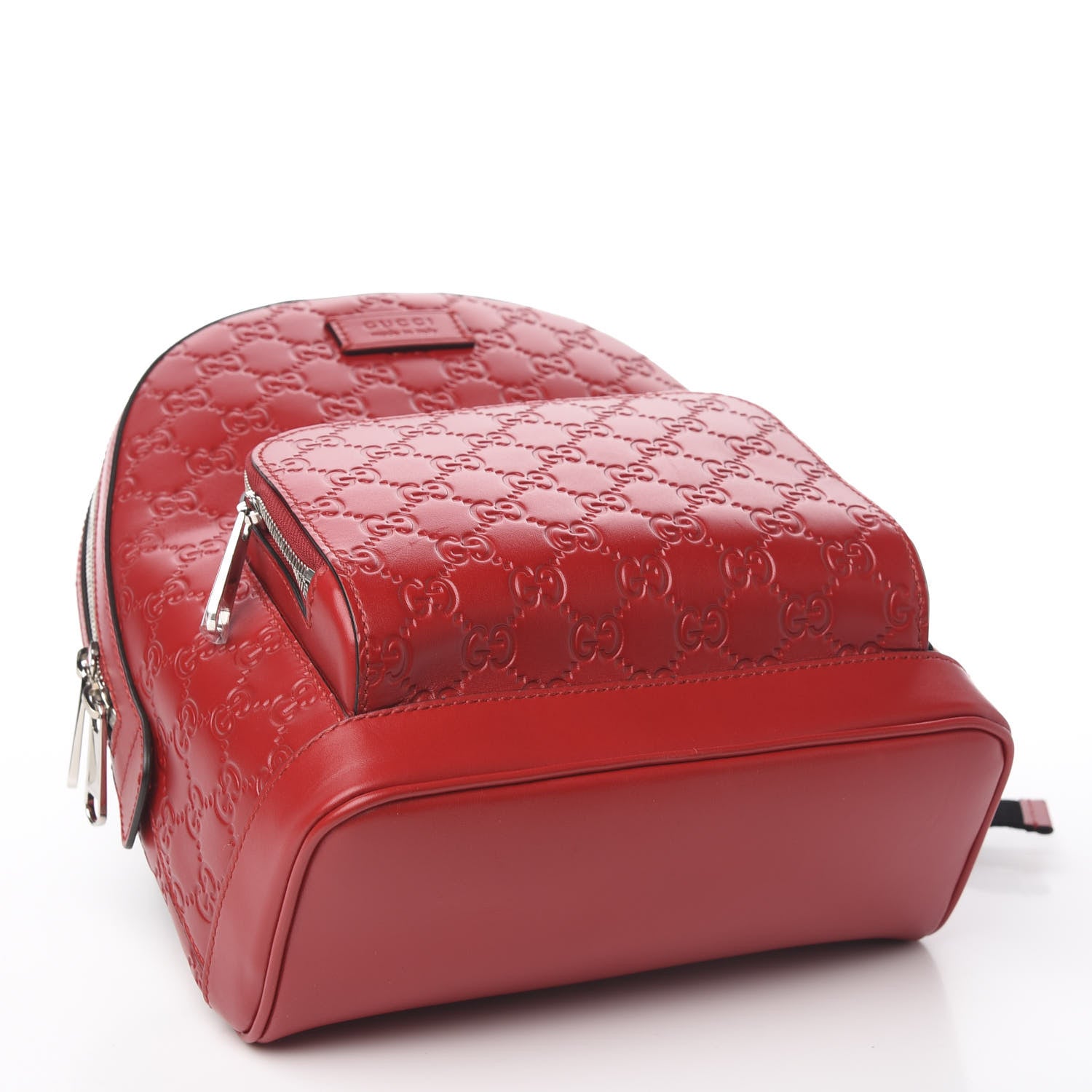 Gucci Guccissima Signature Small Day Backpack Hibiscus Red 3 of 9