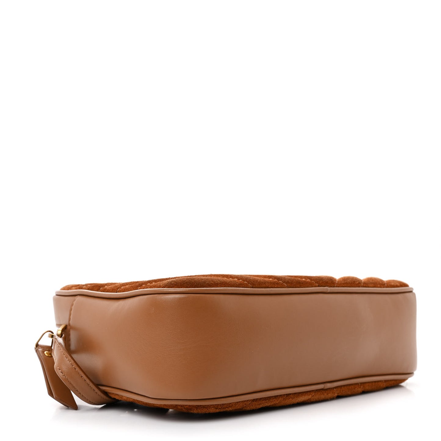 Suede Matelasse Monogram Lou Camera Bag Cinnamon