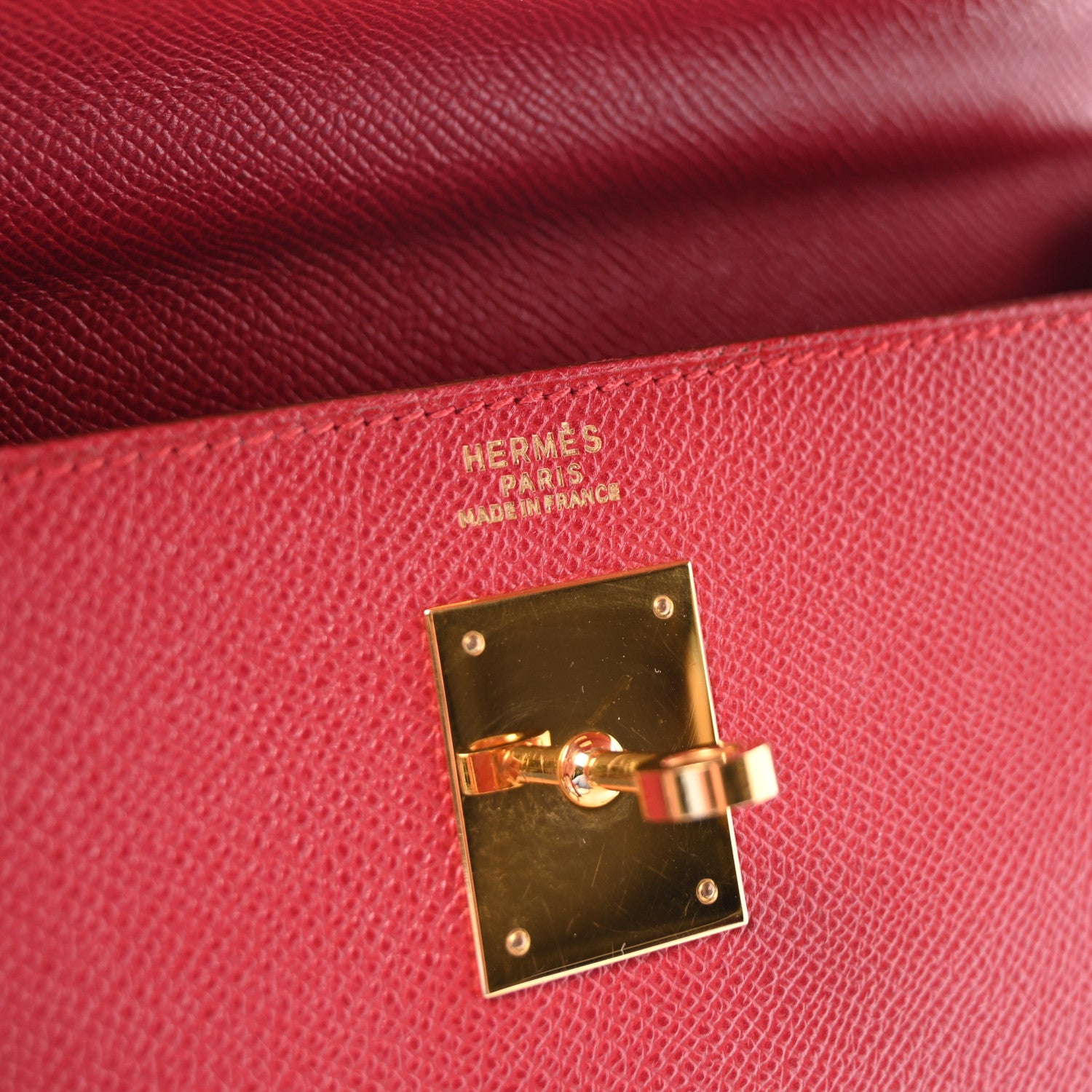 Hermes Epsom Kelly Sellier 32 Rouge Vif 6 of 10