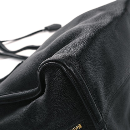 Alexander McQueen Pebbled Calfskin Large Skull Padlock Zip Around Tote Black 12 of 24