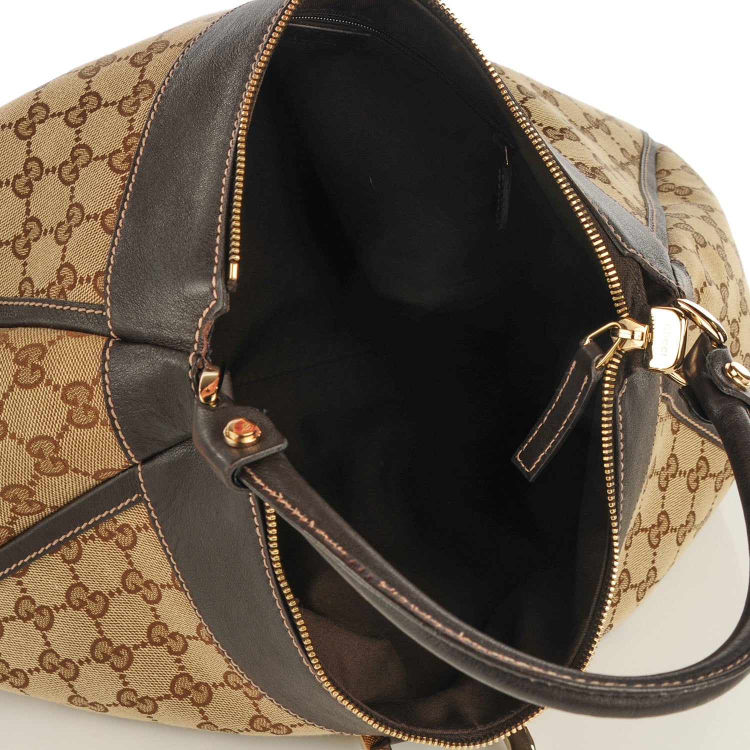 Gucci Monogram Large D Gold Hobo Dark Brown 7 of 7