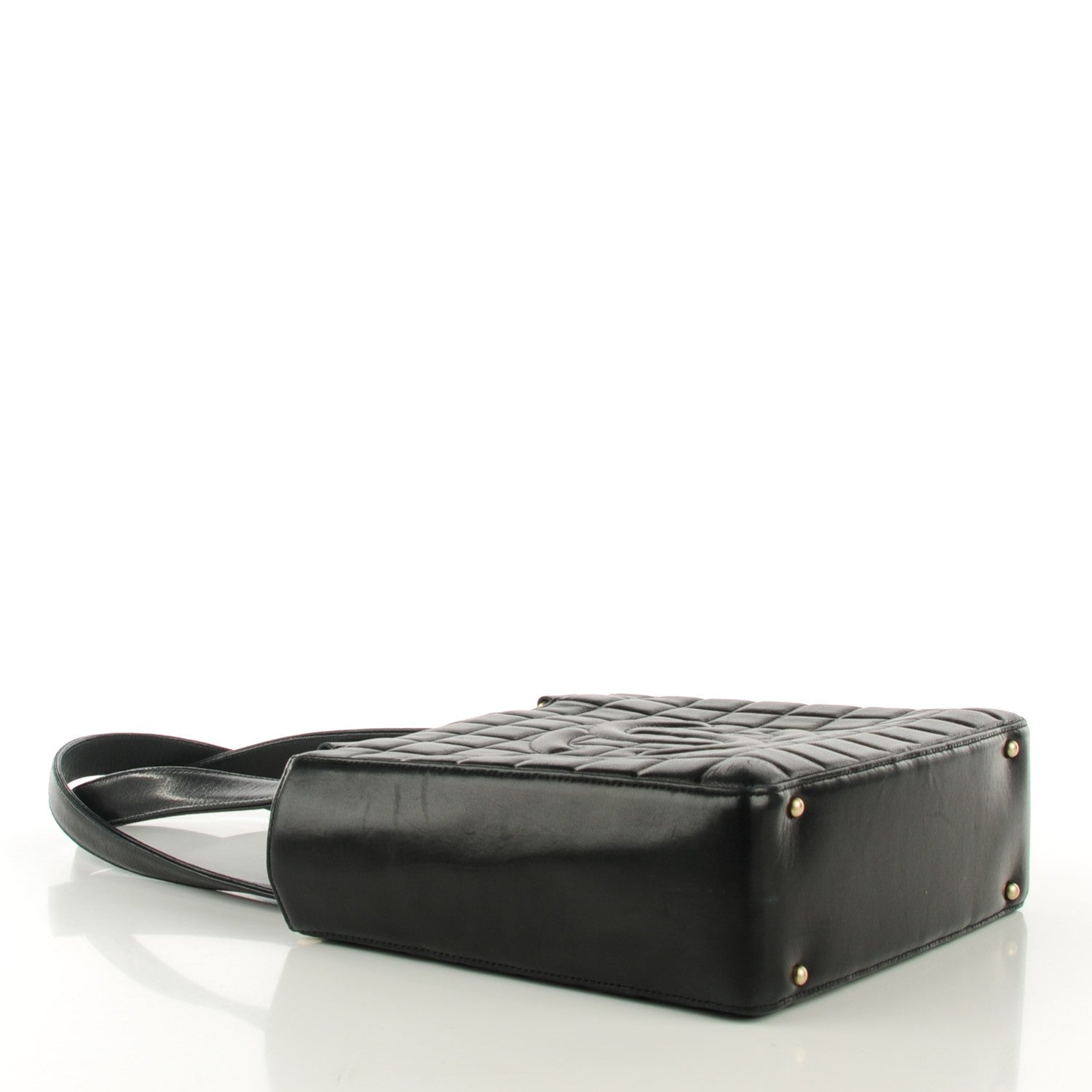 Chanel Lambskin Quilted Chocolate Bar Tote Black 4 of 7