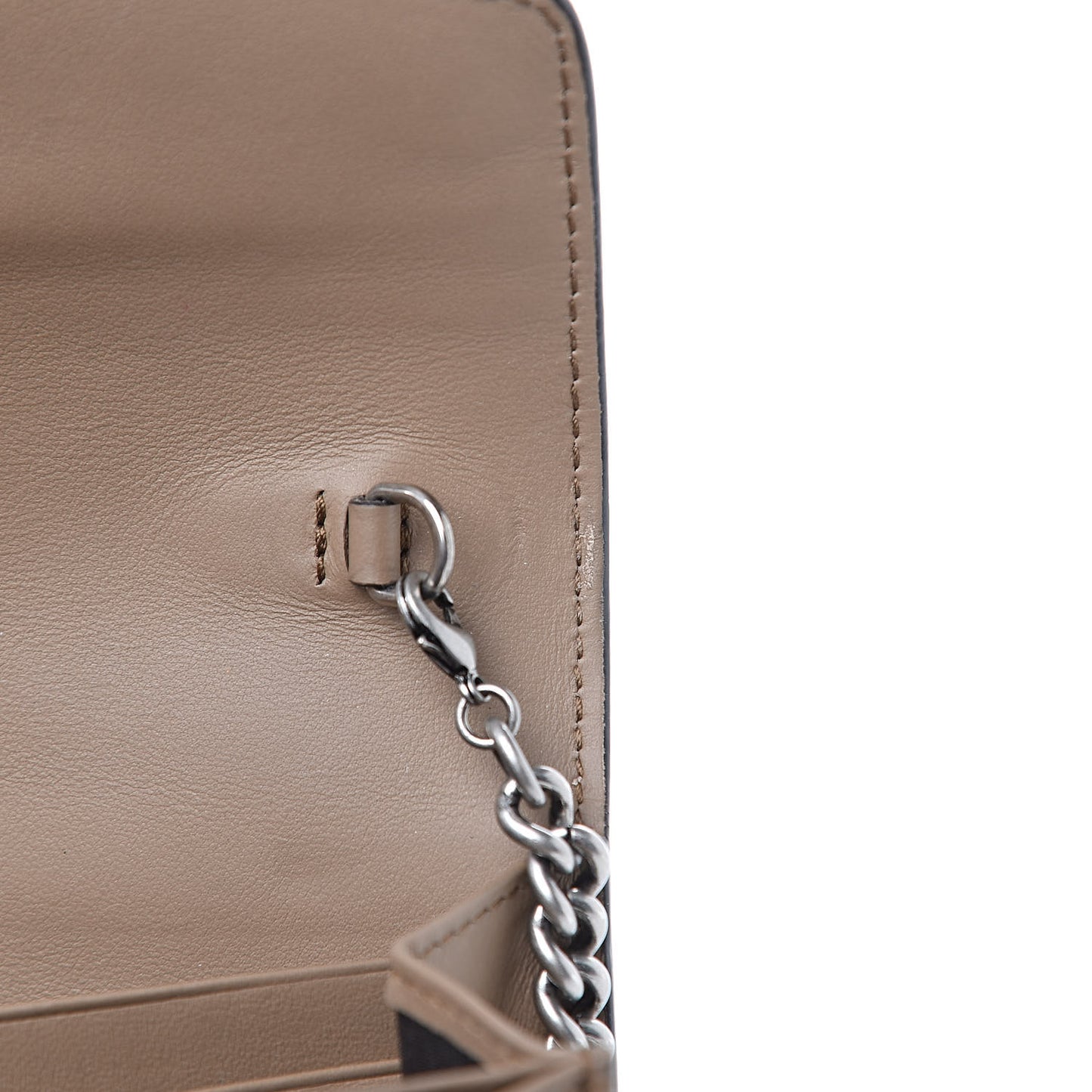 GG Supreme Monogram Mini Dionysus Chain Wallet Beige Taupe