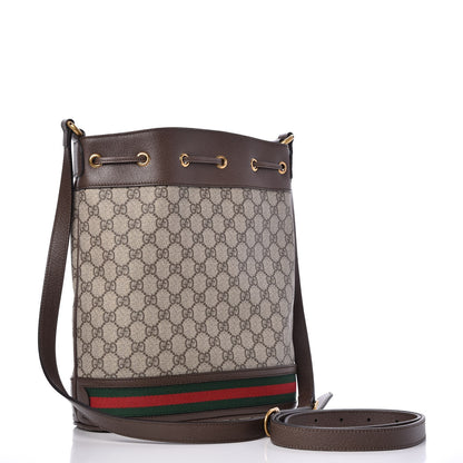 Gucci GG Supreme Monogram Web Ophidia Bucket Bag Brown 3 of 7