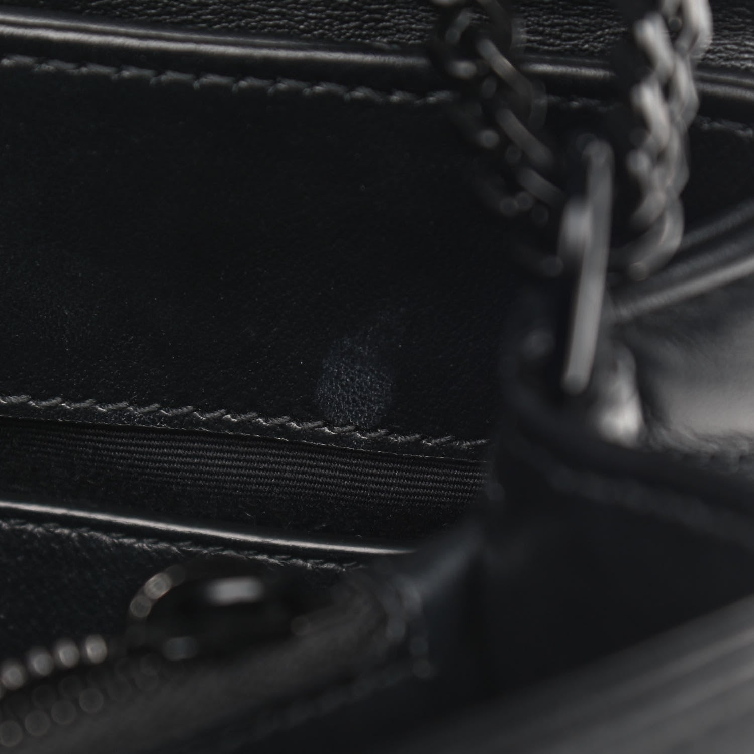 Saint Laurent Calfskin Y Quilted Monogram Small Loulou Chain Satchel Black 7 of 10