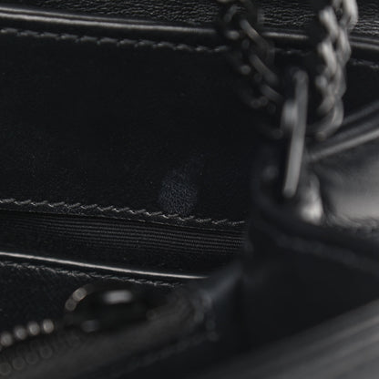 Saint Laurent Calfskin Y Quilted Monogram Small Loulou Chain Satchel Black 7 of 10