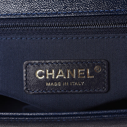 Chanel Caviar Quilted New Medium Boy Flap Navy 6 of 8