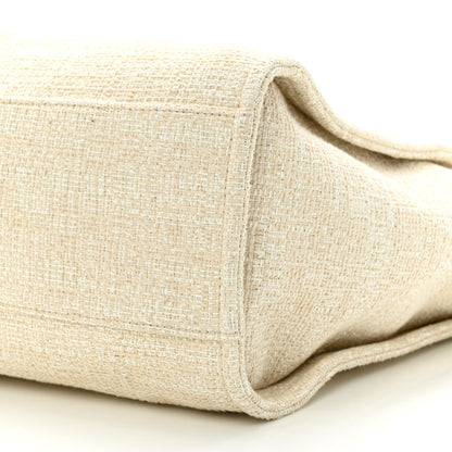 Chanel Canvas Large Deauville Tote Light Beige 10 of 10