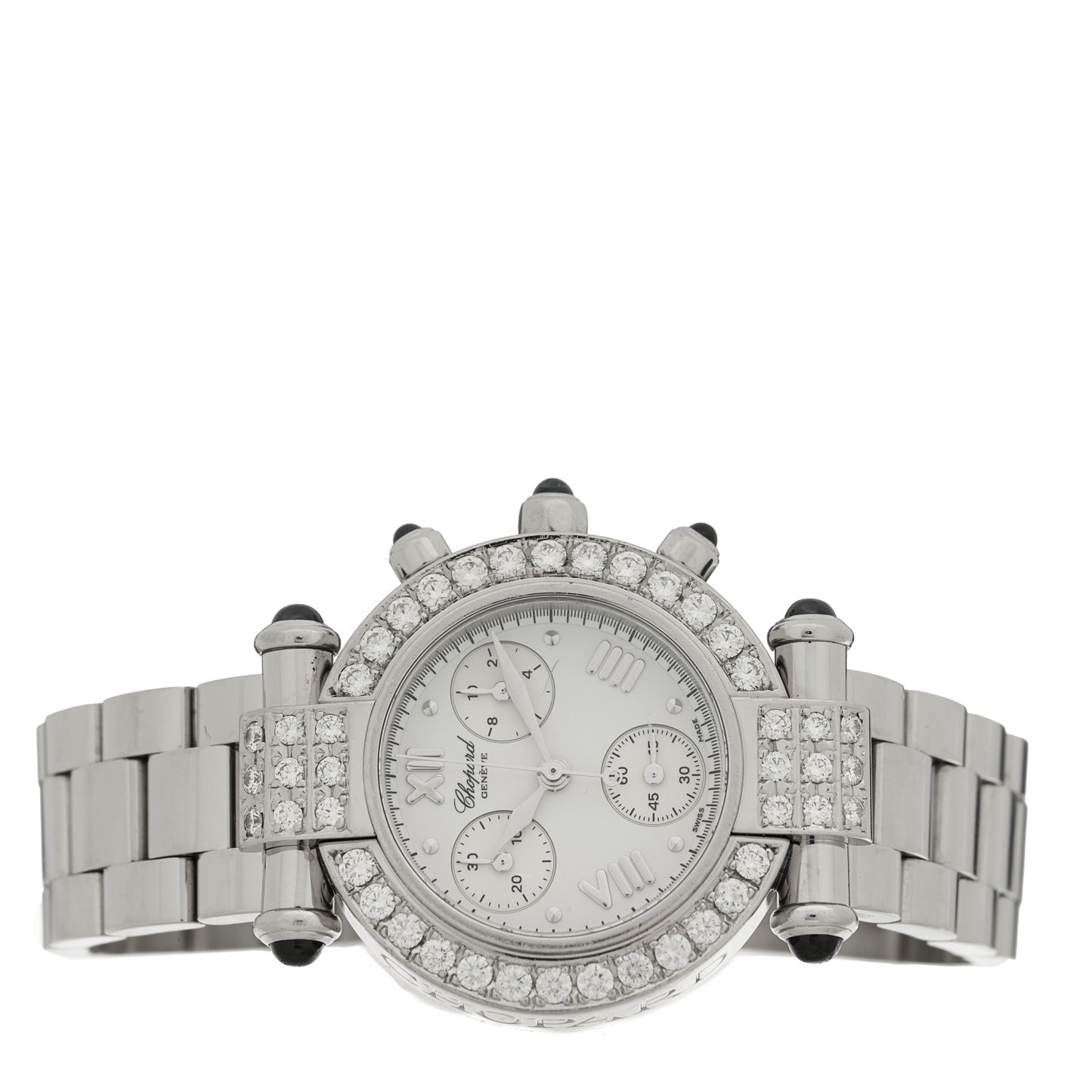 Stainless Steel Diamond Bezel 32mm Imperiale Quartz Watch White