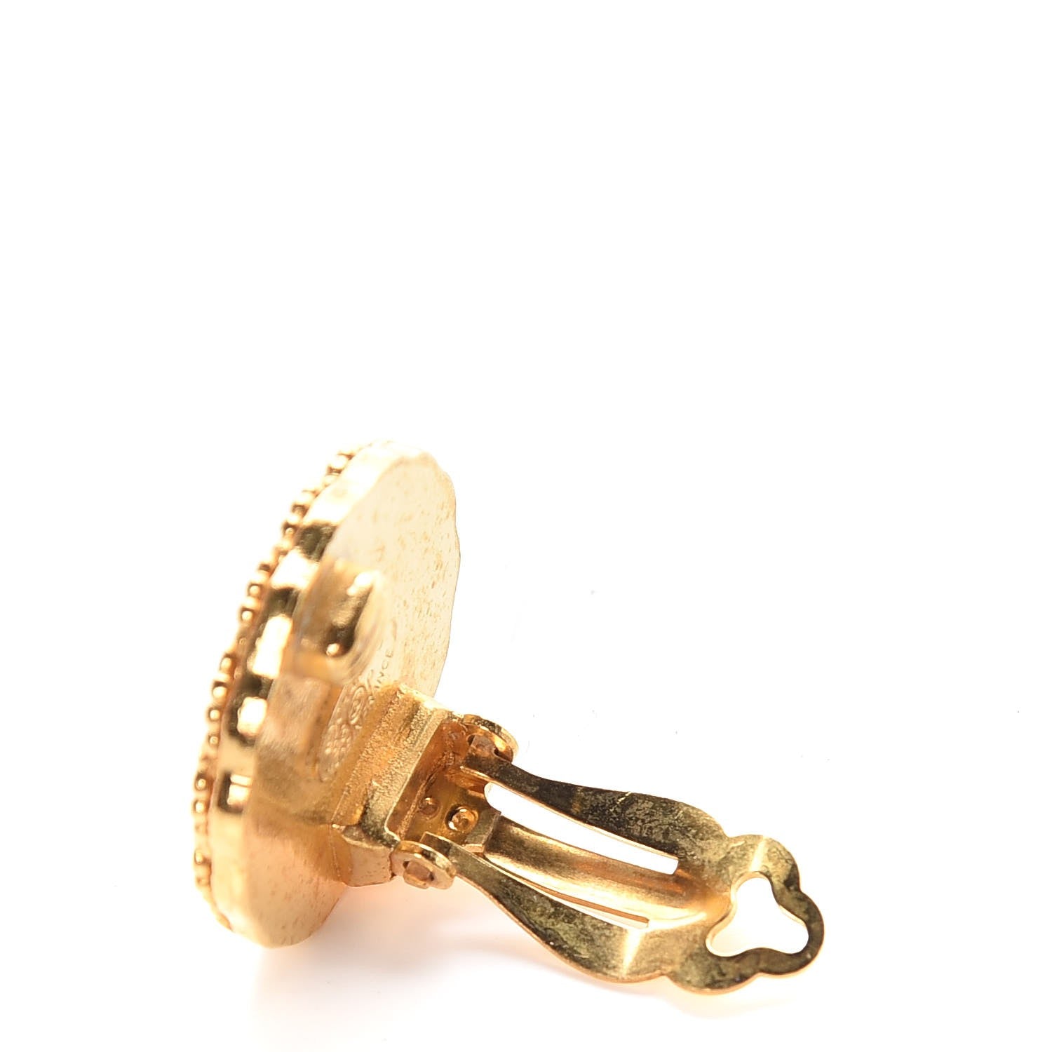 Chanel CC Clip On Earrings Gold 4 of 4