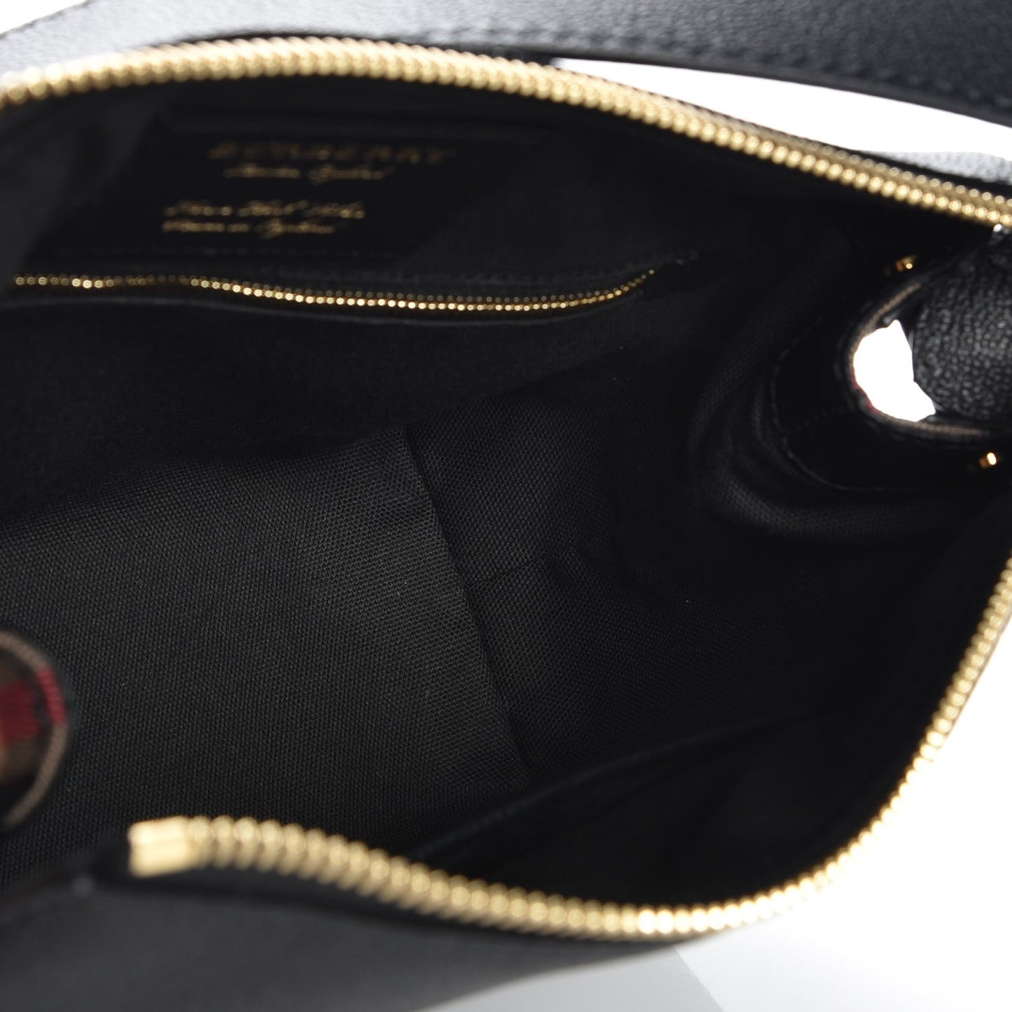 Soft Grain Calfskin House Check Small Helmsley Crossbody Black