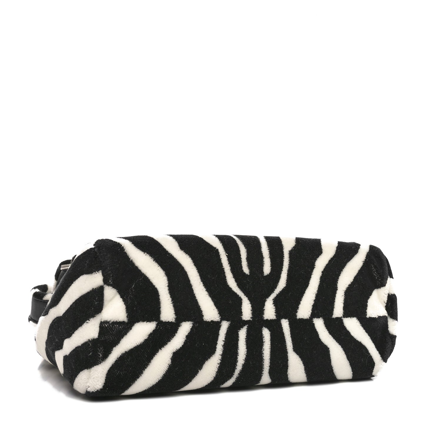 Tufted Zebra Clip Bag Black White