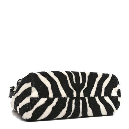 Bottega Veneta Tufted Zebra Clip Bag Black White 4 of 11