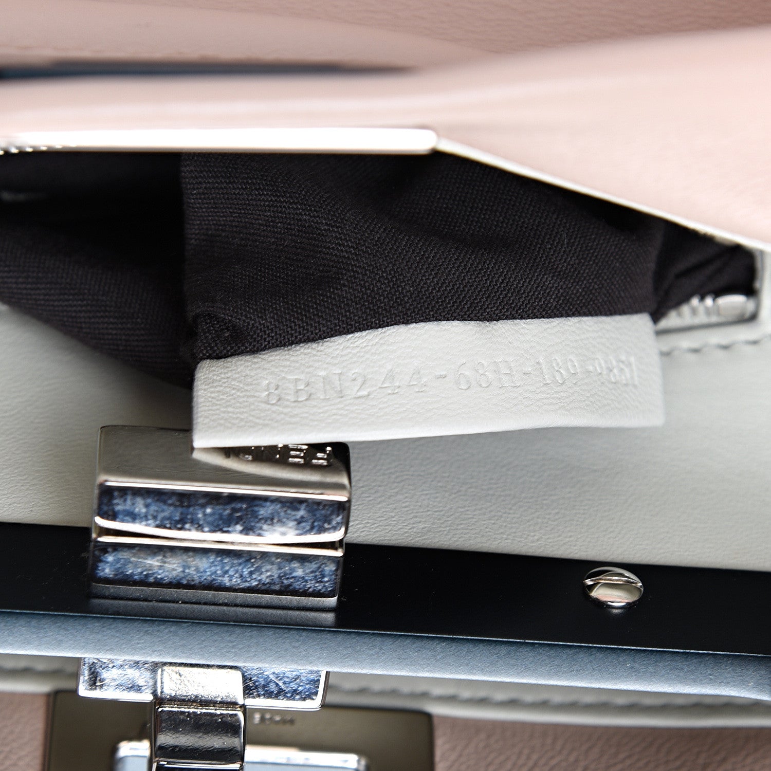 Fendi Nappa Colorblock Mini Peekaboo Iconic Satchel Soap Amazzonia Opal 8 of 11