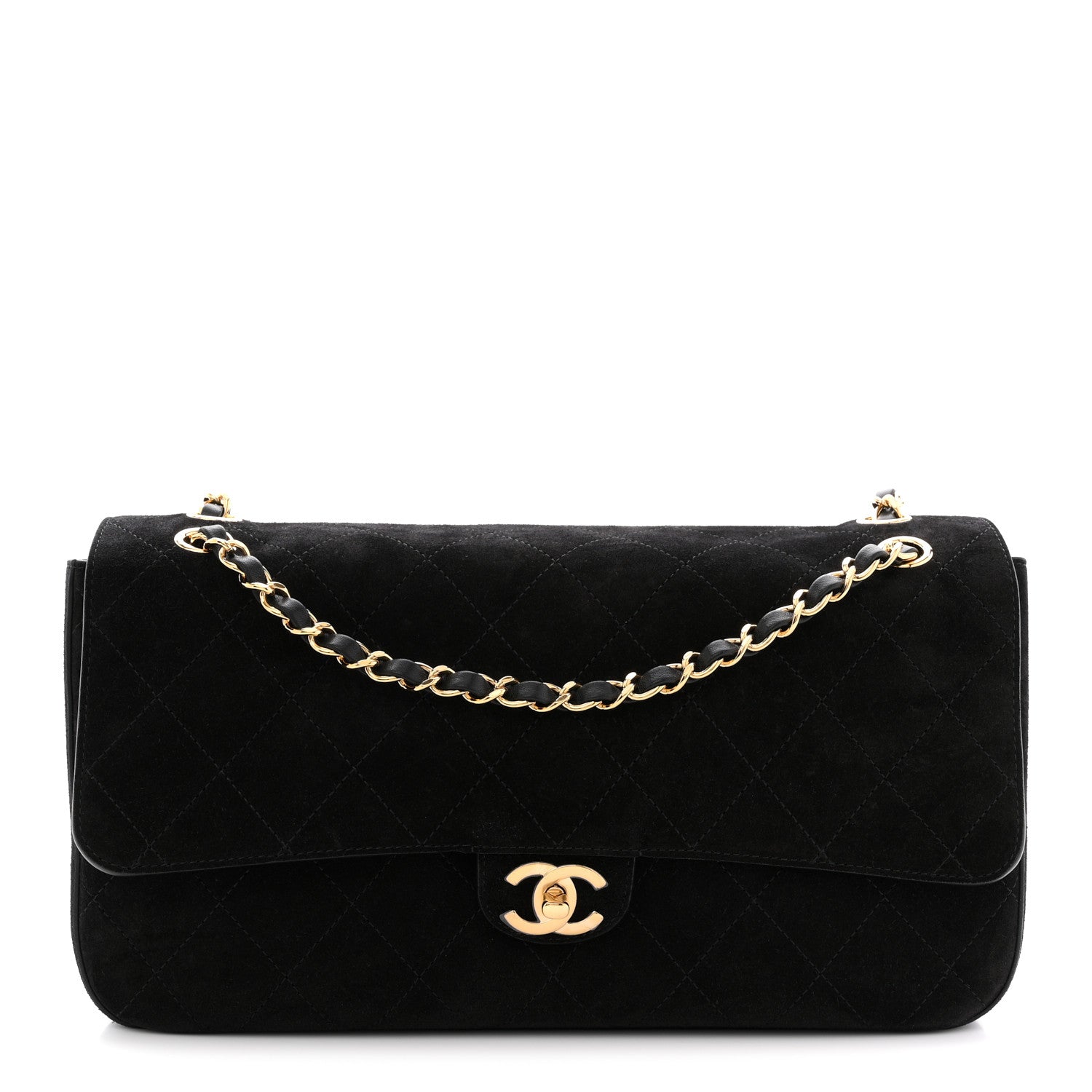 Chanel Suede Calfskin Small Souplissimo Maxi Flap Black 1 of 12