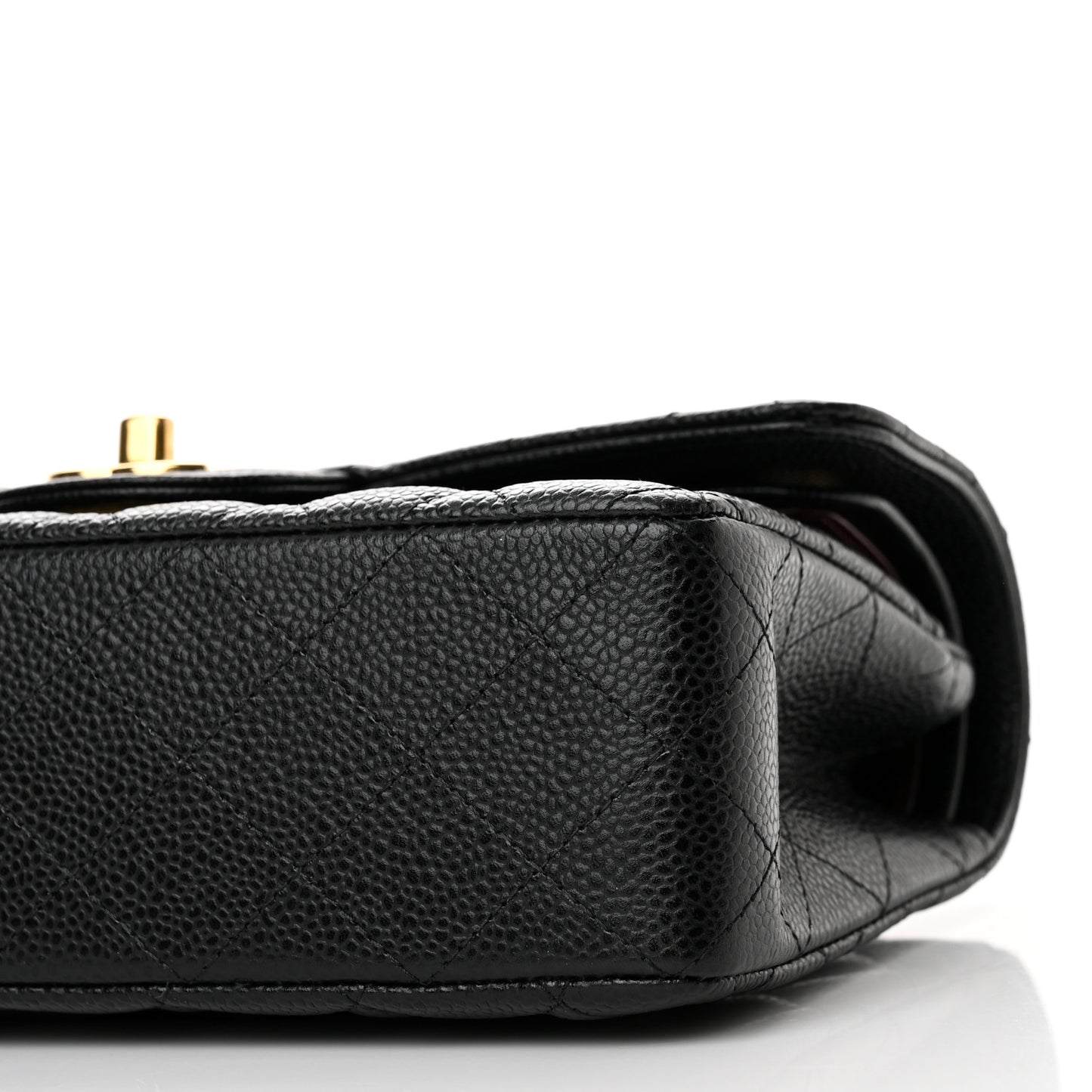 Caviar Quilted Small Double Flap Black