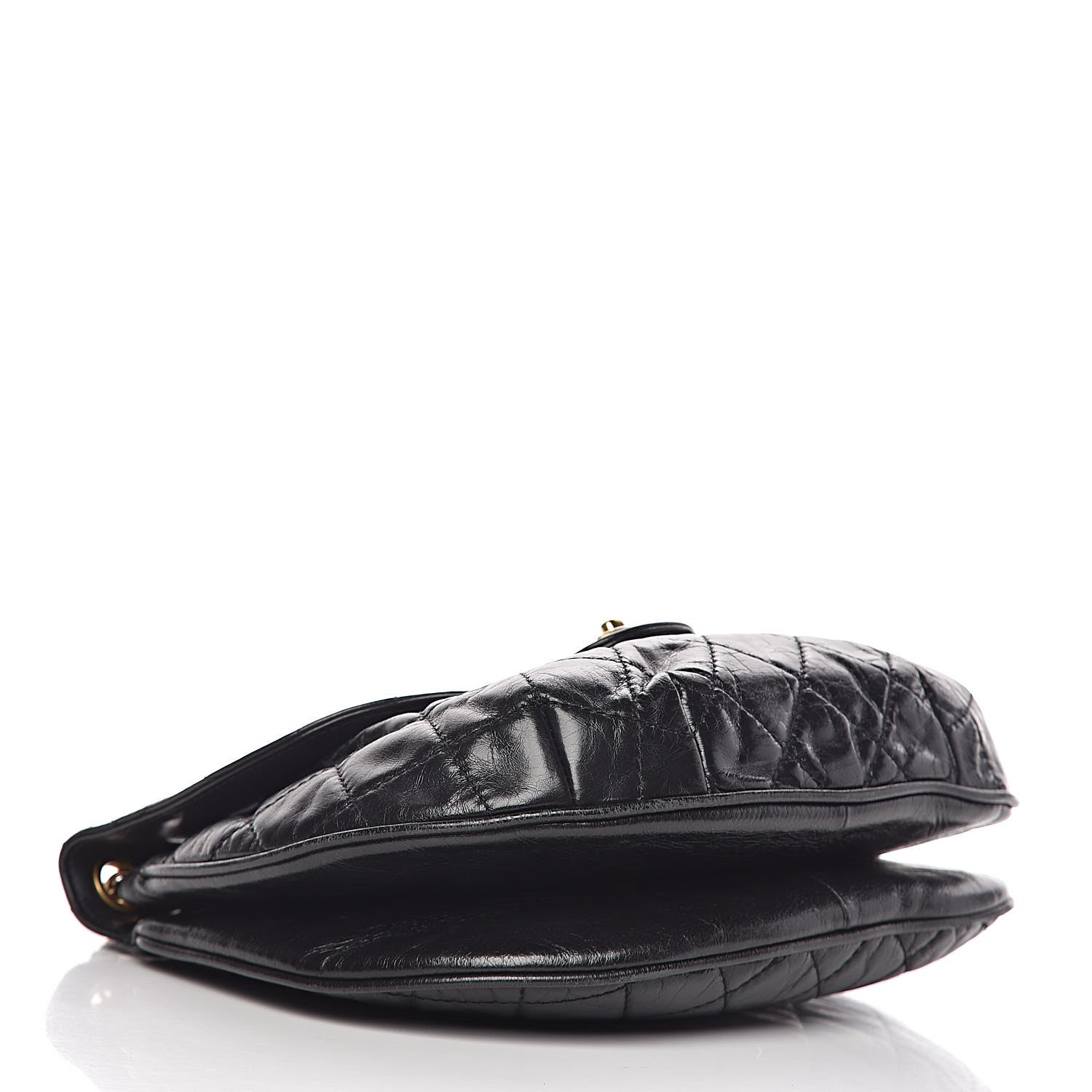 Chanel Glazed Calfskin Quilted Medium Bubble CC Flap Black 4 of 12