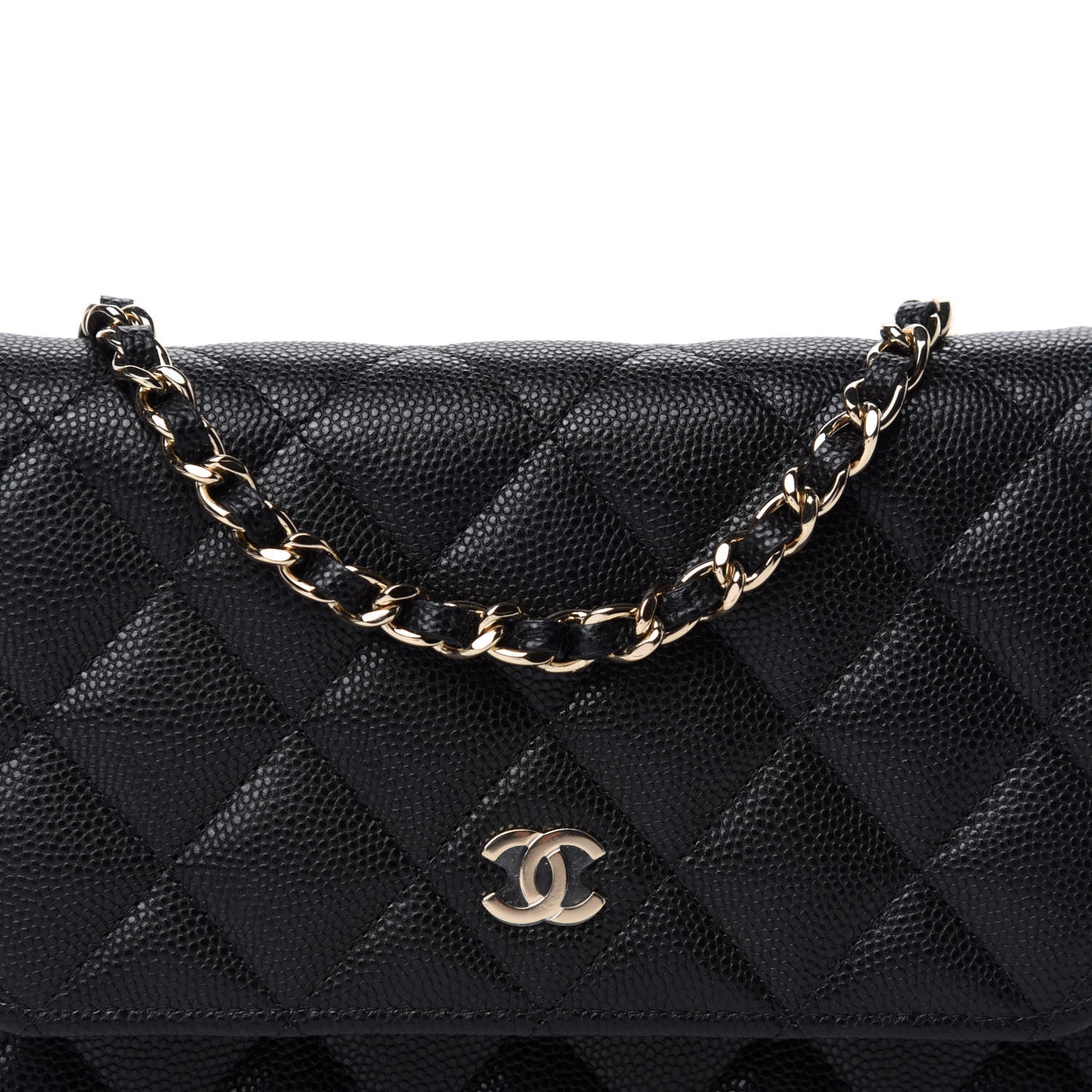 Chanel Caviar Quilted Mini Wallet On Chain WOC Black 10 of 10