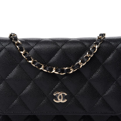 Chanel Caviar Quilted Mini Wallet On Chain WOC Black 10 of 10