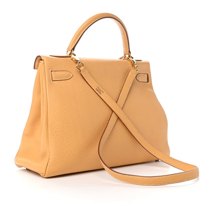 Hermes Taurillon Clemence Kelly Retourne 32 Sable 4 of 10