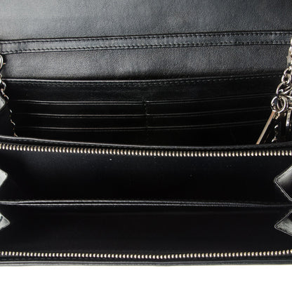 Christian Dior Lambskin Cannage Rendez-vous Chain Wallet Black 5 of 6